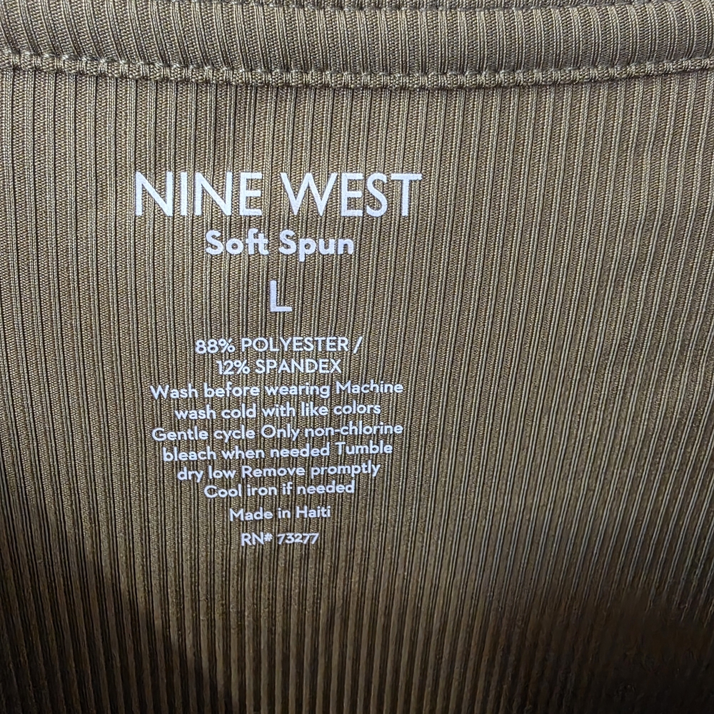 Nine West Olive Green Long Sleeve Top - Picture 3 of 5